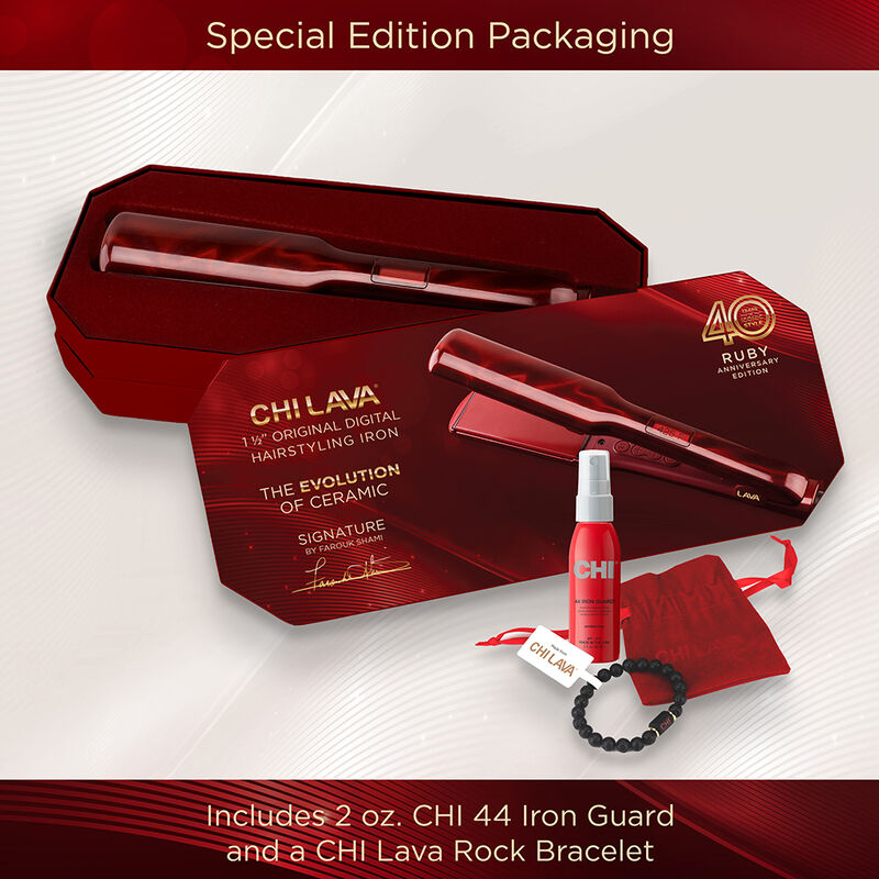 LAVA Ruby Anniversary Edition 1.5 Inch Digital Hairstyling Iron, , large image number null